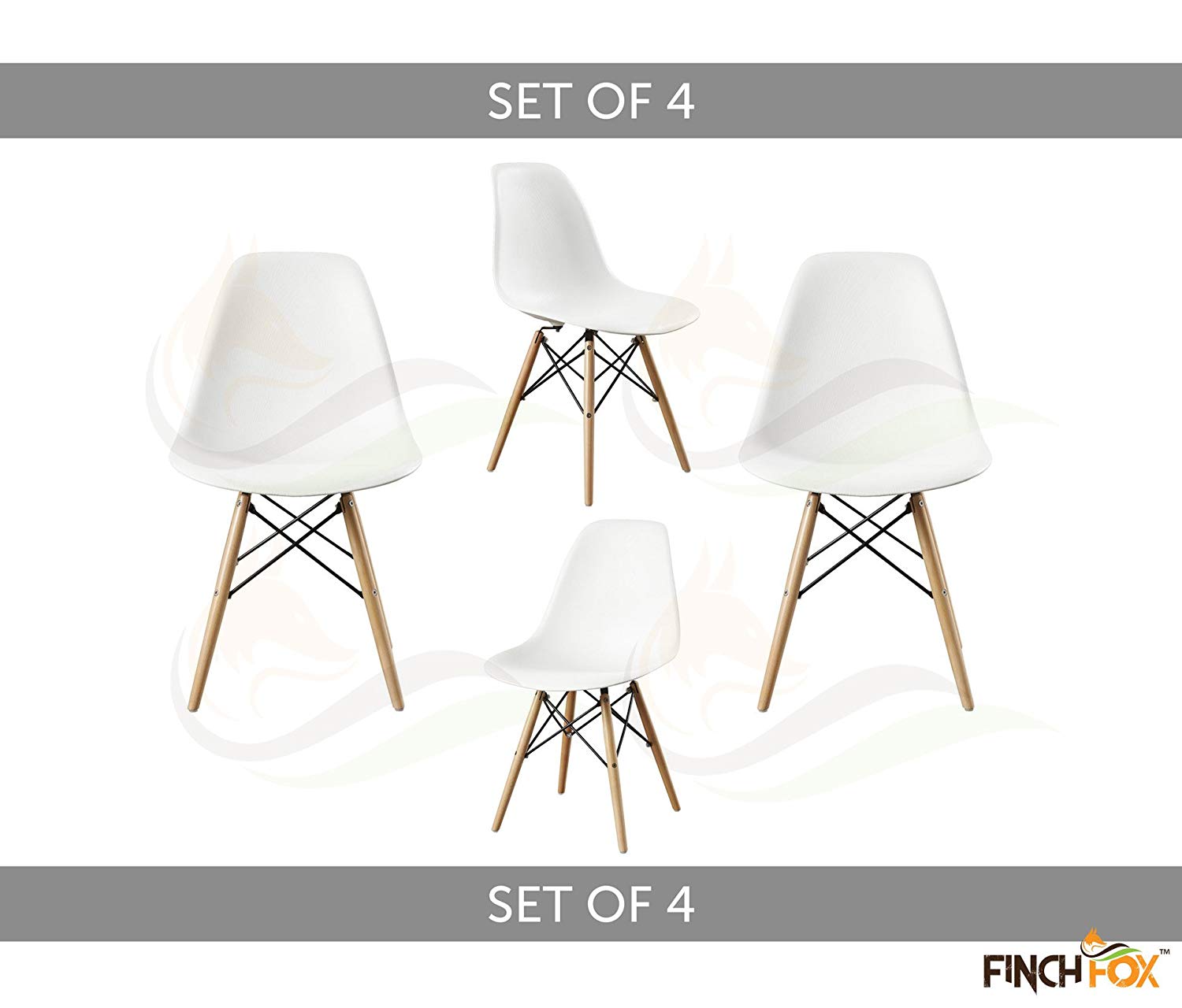 Eames Replica DSW Chair (Set of 4) - Finch Fox