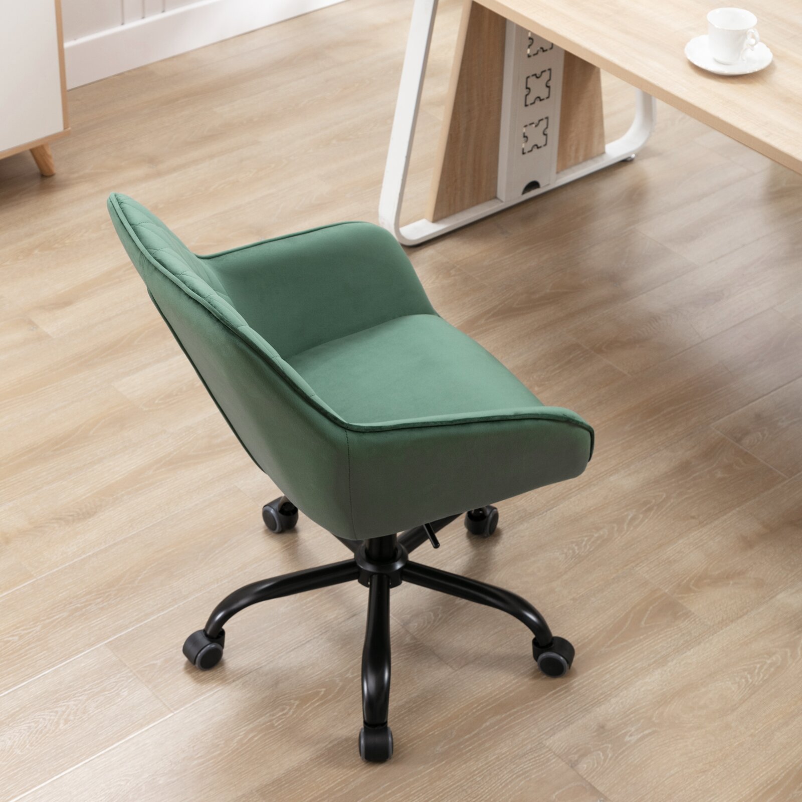 Moonlight Dark Green Velvet Task Chair by Finch Fox Finch Fox