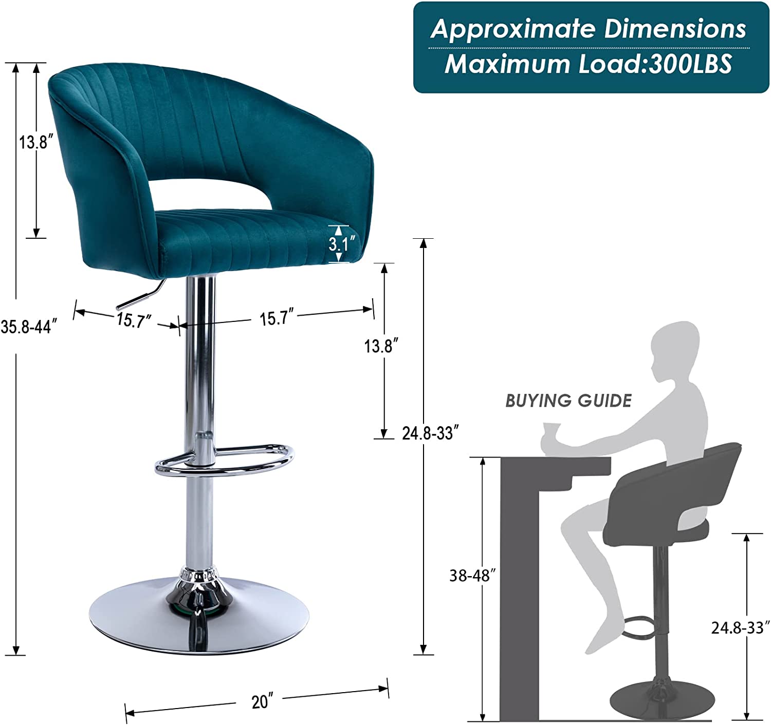 Xender Swivel Adjustable Bar Chair by Finch Fox Finch Fox