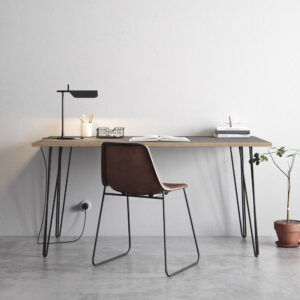 Pal-3 Hair Pin Legs Table (Dark Brown) by Finch Fox
