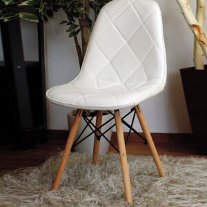 Roland Cushioned Dining Chair (White) by Finch Fox
